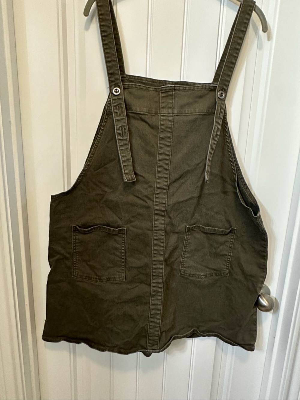 torrid Olive Green Utility Overall Mini Dress